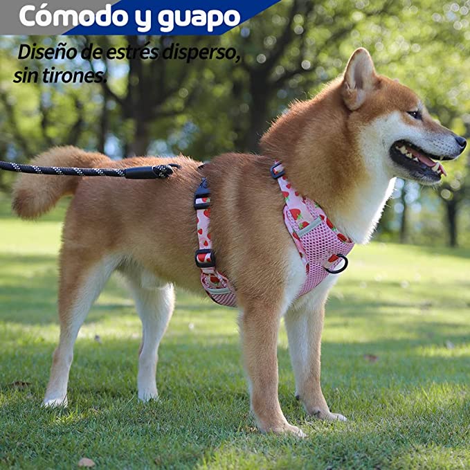 Pechera para Perro,Arnés para Perro Ajustable Arneses para Perro Sin Tirones Transpirable para Caminar Viajar Entrenar Perros - Imagen 5