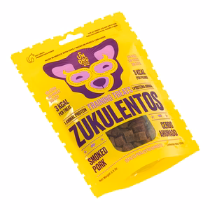 Zukulentos Premios Suaves de Entrenamiento Receta Cerdo Ahumado para Perro, 155 g