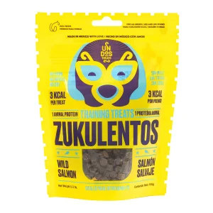 Zukulentos Premios Suaves de Entrenamiento Receta Salmón Salvaje para Perro, 155 g