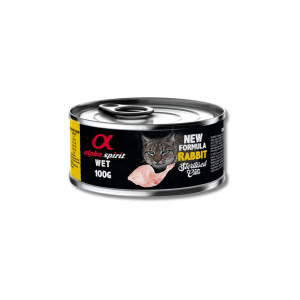 Alpha Spirit Lata de Conejo Gatos Esterilizados