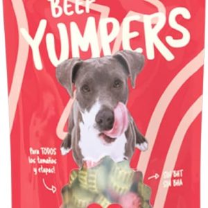 Trick & Treats YUMPERS Premios suaves para perros sabor res 100 g. (Rojo)