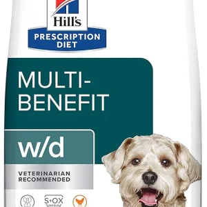 Hill's Prescription Diet w/d Alimento Seco para Perros Digestivo/Peso/Glucosa/Manejo Urinario con Sabor a Pollo
