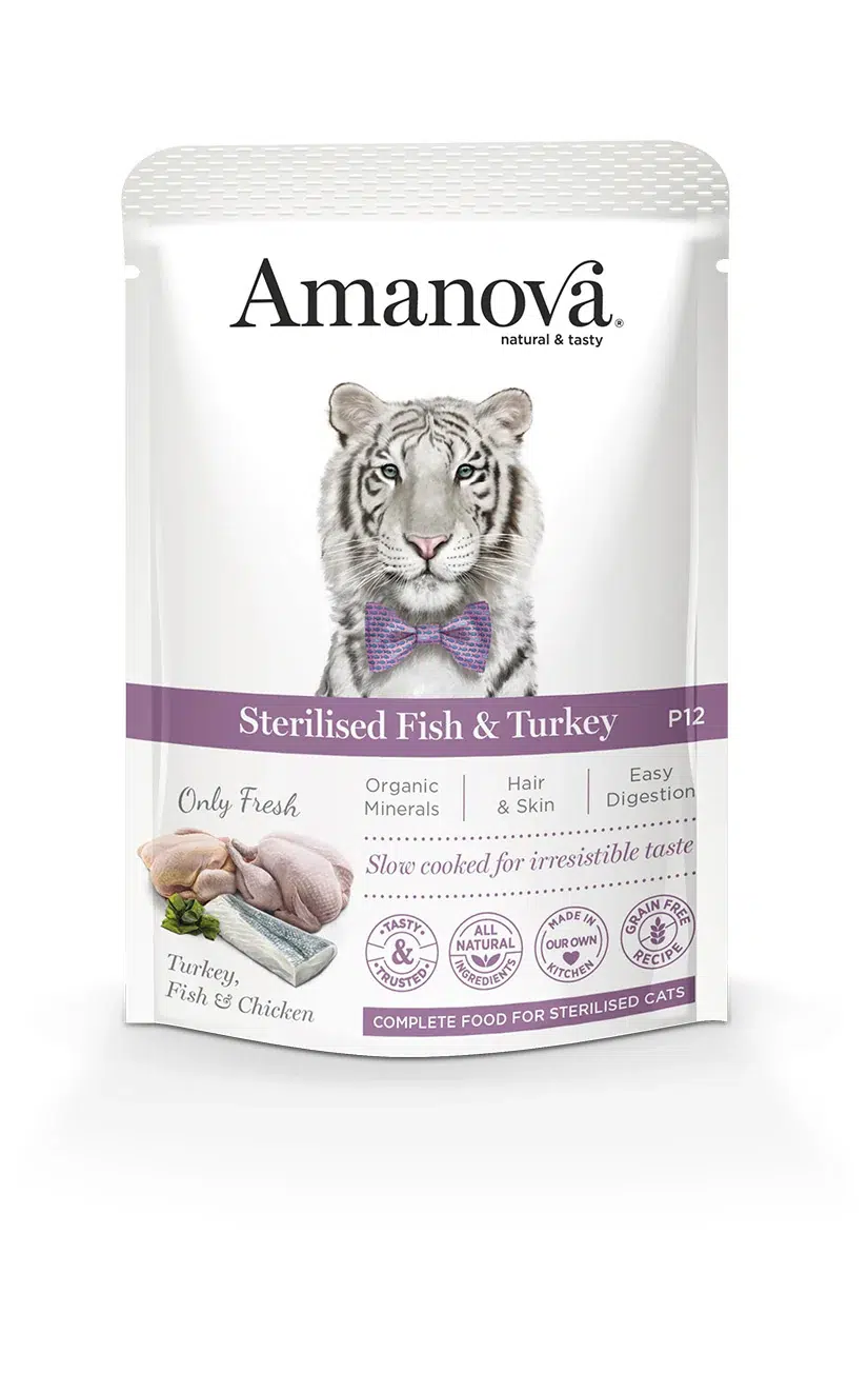 Amanova Adult Sterilized Pouch Pavo y Pescado P12
