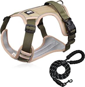 Pechera para Perro Ajustable, Arneses para Perro Sin Tirones Ajustable Transpirable para Caminar Viajar Entrenar Perros