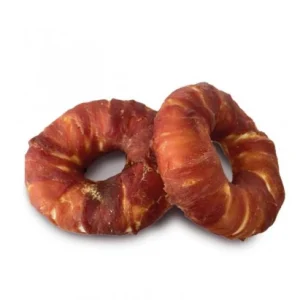 Donut de Piel de Pato para Perros: Snack Natural y Delicioso