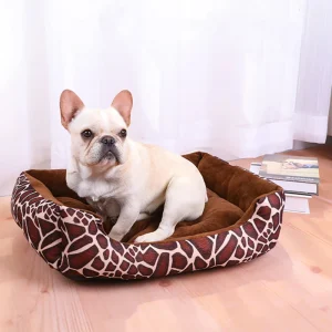 Cama Acolchada de Felpa y Poliéster para Perros y Gatos - Varias Medidas y Diseño Moderno