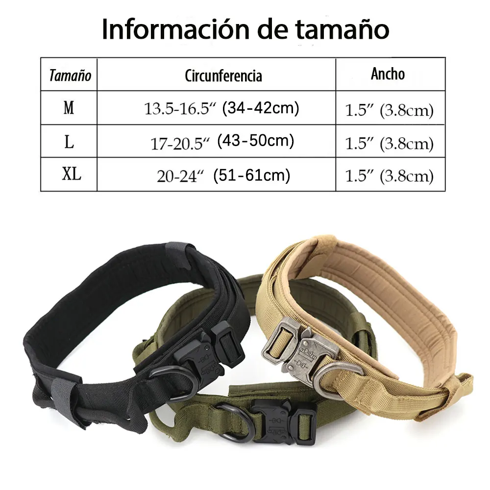 Collar táctico para perros con doble seguridad y ajuste personalizado - Imagen 6
