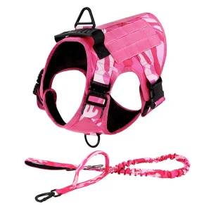 Arnés para perro ajustable con correa y diseño resistente para todas las estaciones