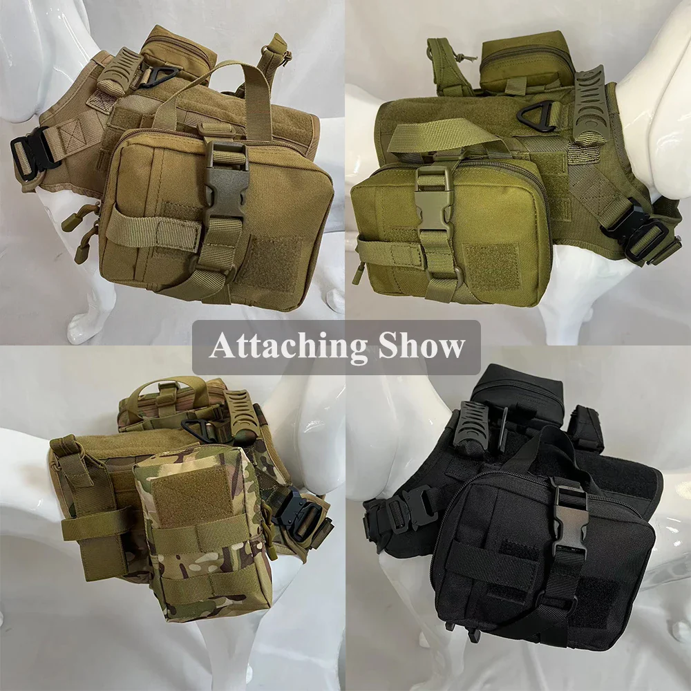 Set de 2 bolsitas tácticas MOLLE para uso en exteriores y aventuras - Imagen 2