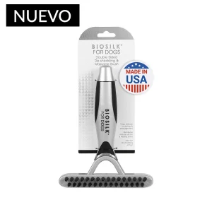 Biosilk Cepillo Para Perros Doble Cara: Desenredante  Y Masajeador - Double Sided De-shedding & Massage Brush