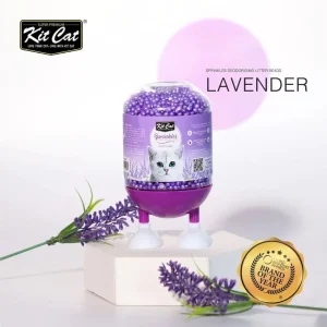 Kit Cat Litter Sprinkles Lavender – Perlas Desodorizantes para Arena de Gato